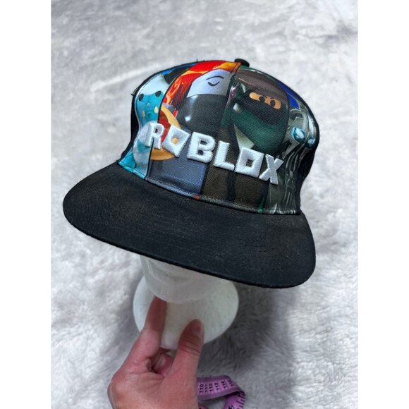 Roblox Snapback Hat Black Multicolor Adjustable Cap - Picture 4 of 6